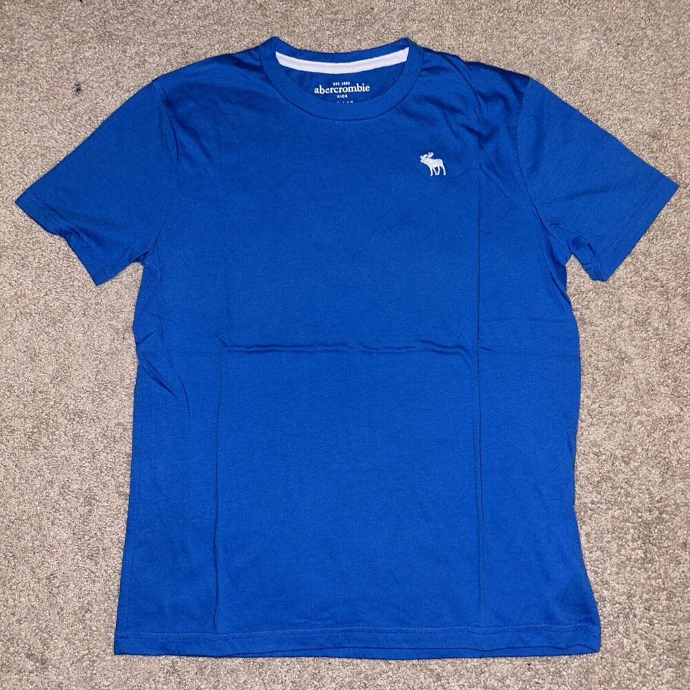 Abercrombie Kids Moose T-Shirt Blue Short Sleeve Boys 15 / 16